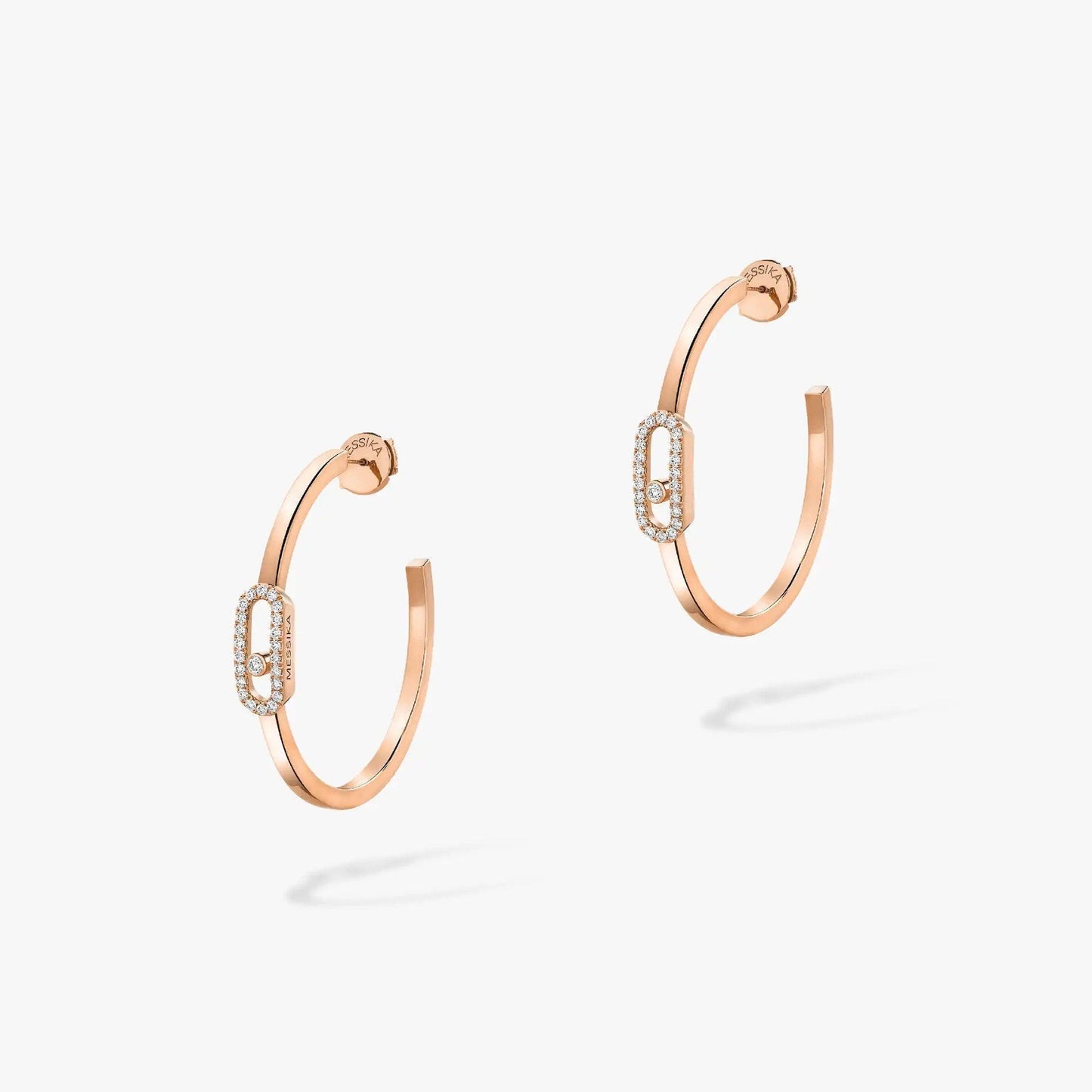 [⭐Luxery]CREOLES MOVE UNO PM DIAMOND EARRINGS