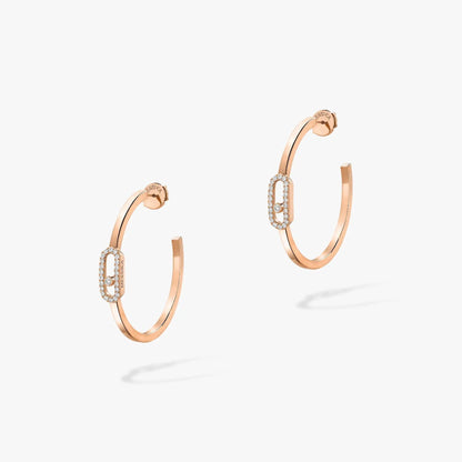 [⭐Luxery]CREOLES MOVE UNO PM DIAMOND EARRINGS