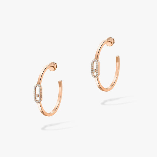 [⭐Luxery]CREOLES MOVE UNO PM DIAMOND EARRINGS