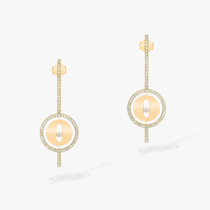 [⭐Luxery]Demo MOVE ARROW PINK GOLD DIAMOND EARRINGS