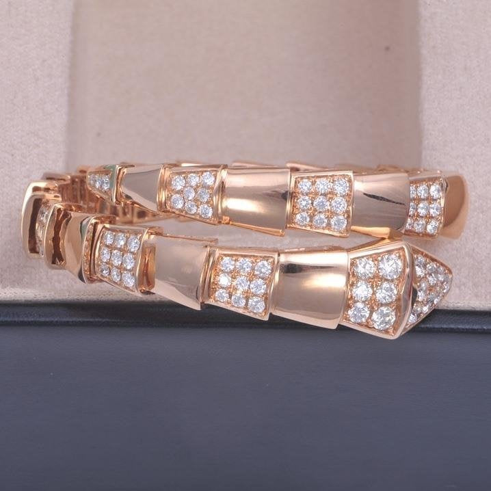 [⭐Luxery]SERPENTI BRACELET PINK GOLD DIAMOND
