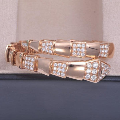 [⭐Luxery]SERPENTI BRACELET PINK GOLD DIAMOND