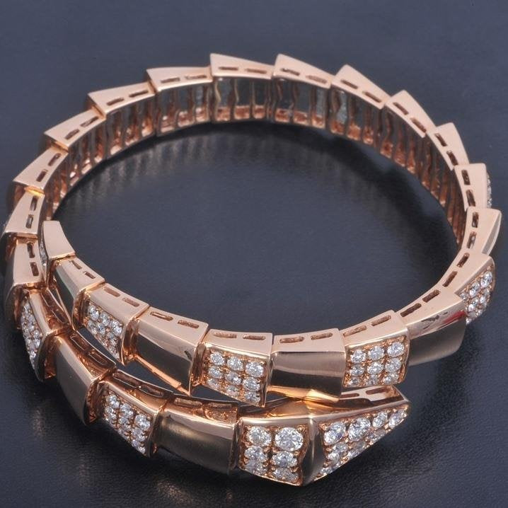 [⭐Luxery]SERPENTI BRACELET PINK GOLD DIAMOND
