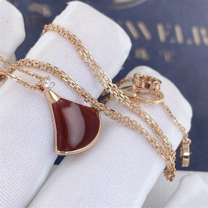 [⭐Luxery]DREAM NECKLACE CARNELIAN 1 DIAMOND