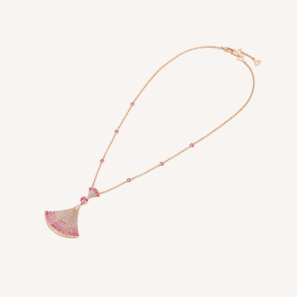 [⭐Luxery]DREAM NECKLACK DIAMOND PINK GOLD