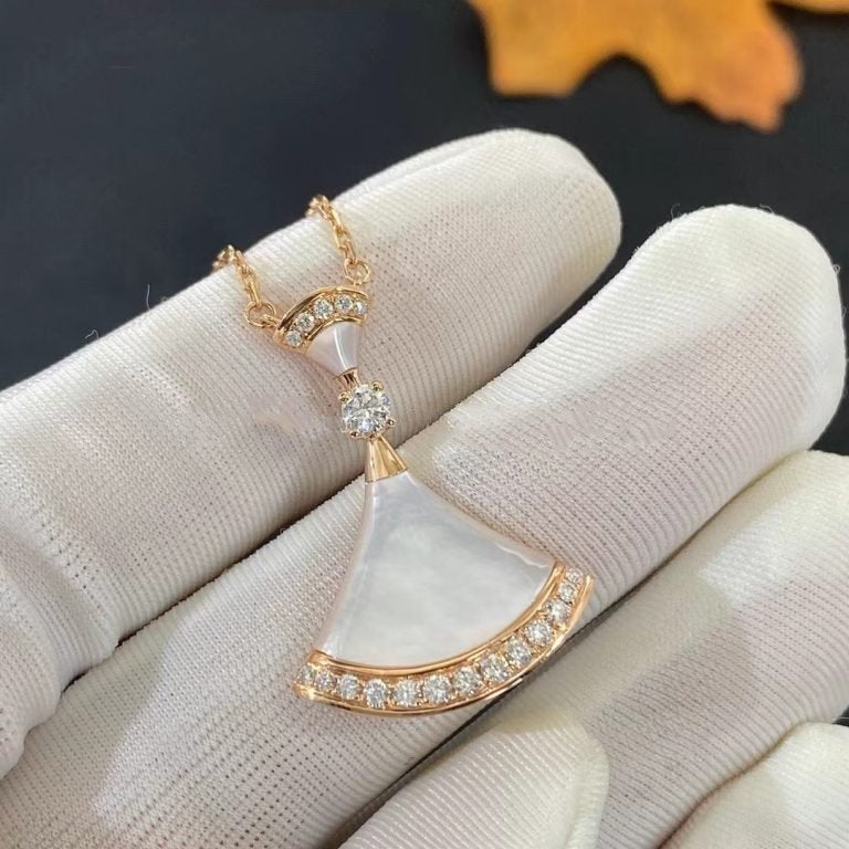 [⭐Luxery]DREAM NECKLACE MOP PINK GOLD DIAMOND