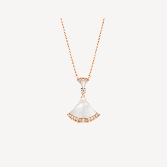[⭐Luxery]DREAM NECKLACE MOP PINK GOLD DIAMOND