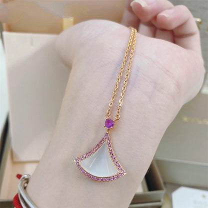 [⭐Luxery]DREAM NECKLACE MOP DIAMOND PINK