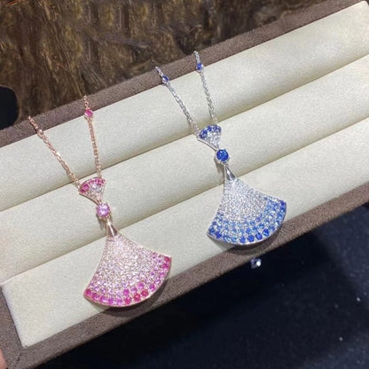 [⭐Luxery]DREAM NECKLACE AGATE SILVER DIAMOND