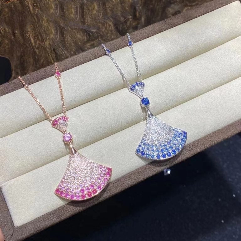 [⭐Luxery]DREAM NECKLACK DIAMOND PINK GOLD