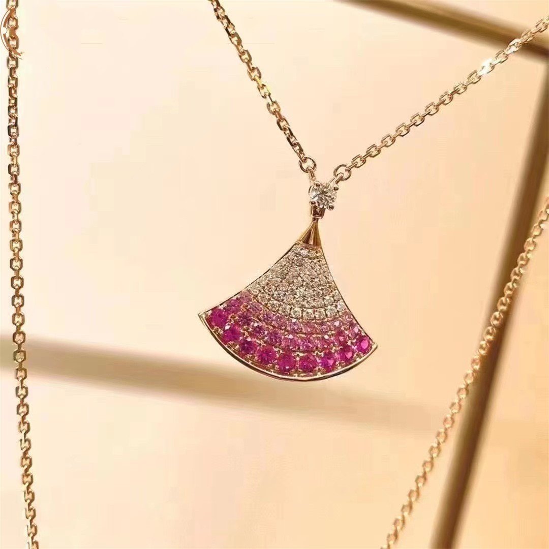[⭐Luxery]DREAM NECKLACE PINK GOLD PINK DIAMOND