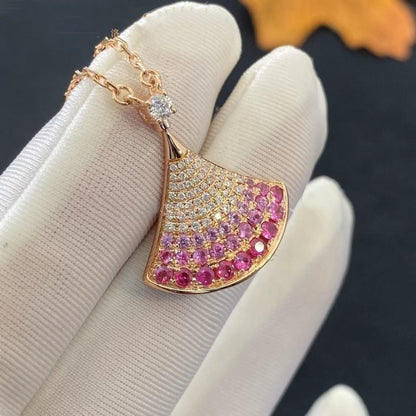 [⭐Luxery]DREAM NECKLACE PINK GOLD PINK DIAMOND