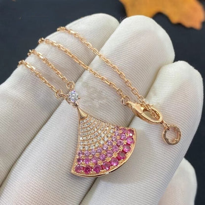[⭐Luxery]DREAM NECKLACE PINK GOLD PINK DIAMOND