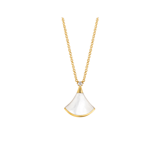[⭐Luxery]DREAM NECKLACE WHITE MOP GOLD 1 DIAMOND