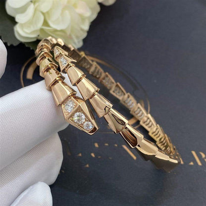 [⭐Luxery]SERPENTI BRACELET DIAMONDS PINK GOLD