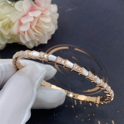 [⭐Luxery]SERPENTI BRACELET PINK GOLD MOP DIAMOND