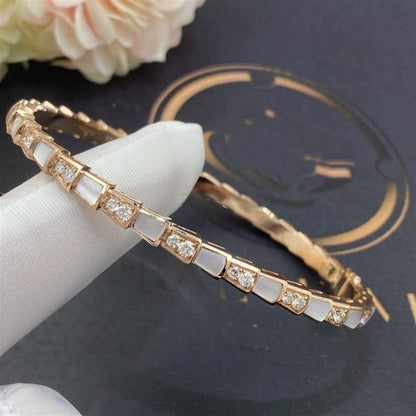 [⭐Luxery]SERPENTI BRACELET PINK GOLD MOP DIAMOND