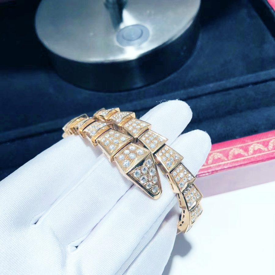 [⭐Luxery]SERPENTI BRACELET 8MM PINK GOLD DIAMOND