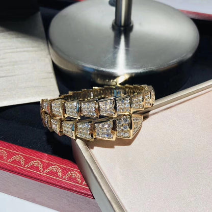 [⭐Luxery]SERPENTI BRACELET 8MM GOLD DIAMOND