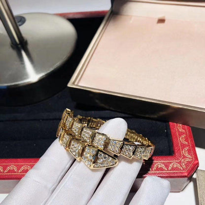 [⭐Luxery]SERPENTI BRACELET 8MM GOLD DIAMOND