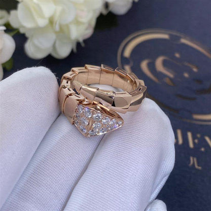 [⭐Luxery]SERPENTI RING PINK GOLD DIAMOND