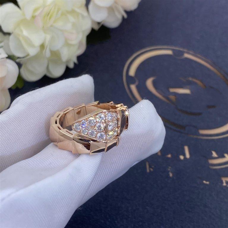 [⭐Luxery]SERPENTI RING PINK GOLD DIAMOND