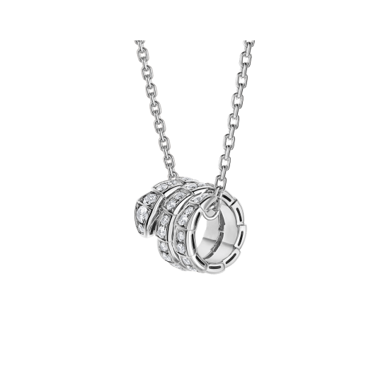 [⭐Luxery]SERPENTI  NECKLACE DOUBLE RING DIAMOND