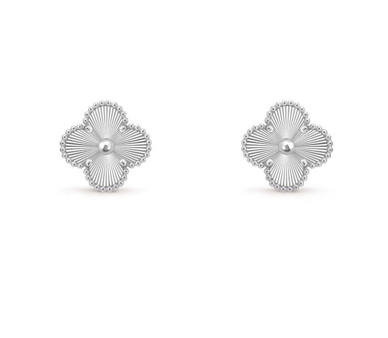 [⭐Luxery]CLOVER MEDIUM 1 MOTIFS LASER EARRINGS