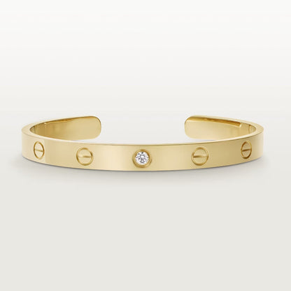 [⭐Luxery]LOVE BRACELET 6.1MM 1 DIAMOND OPEN CUFF