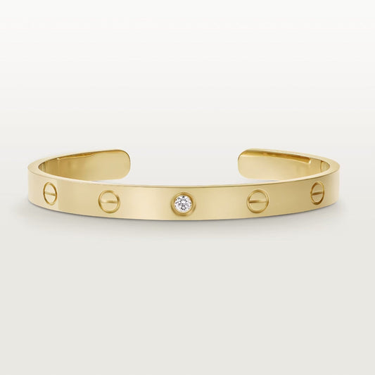 [⭐Luxery]LOVE BRACELET 6.1MM 1 DIAMOND OPEN CUFF