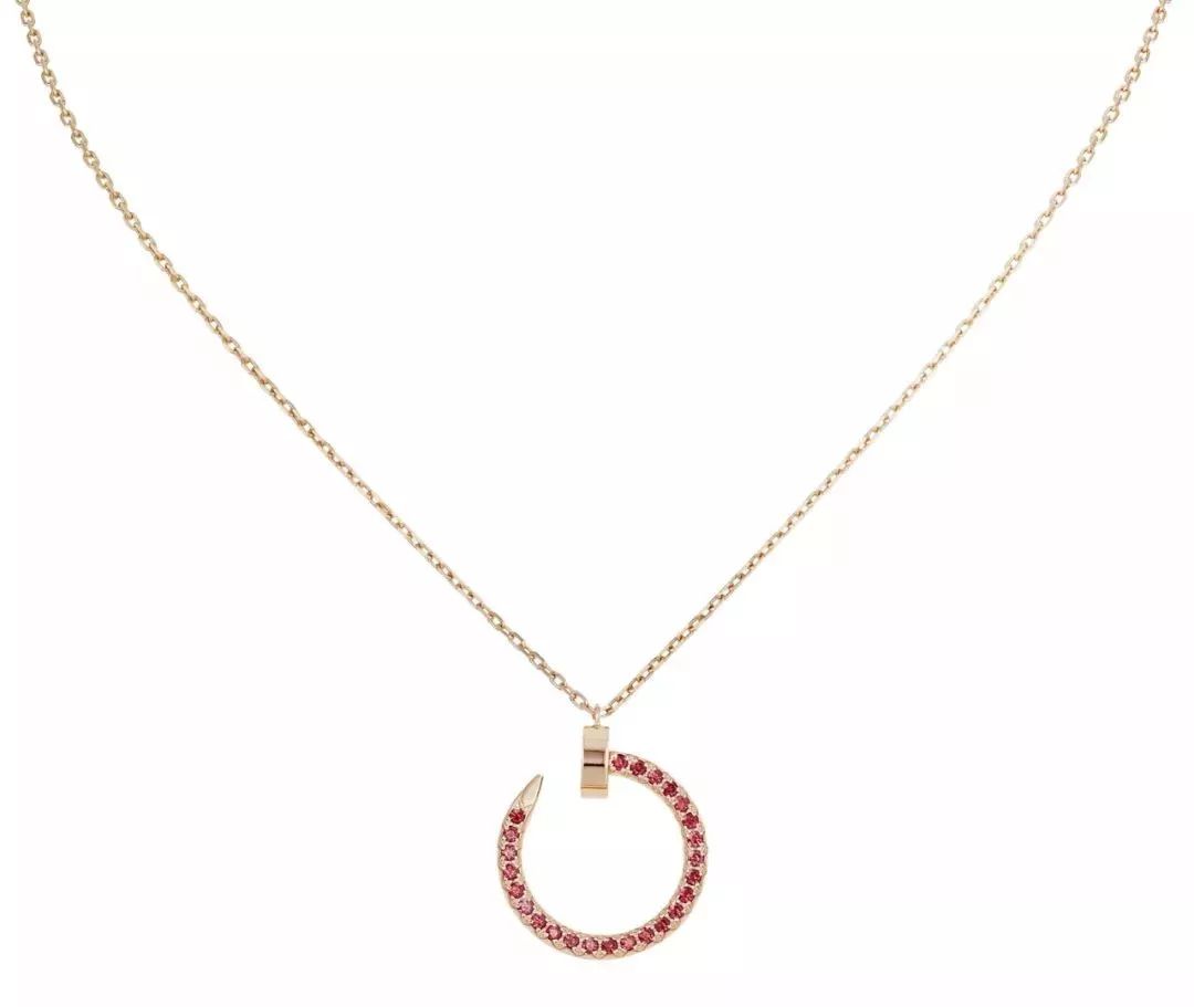 [⭐Luxery]JUSTE NECKLACE GOLD RED DIAMONDS