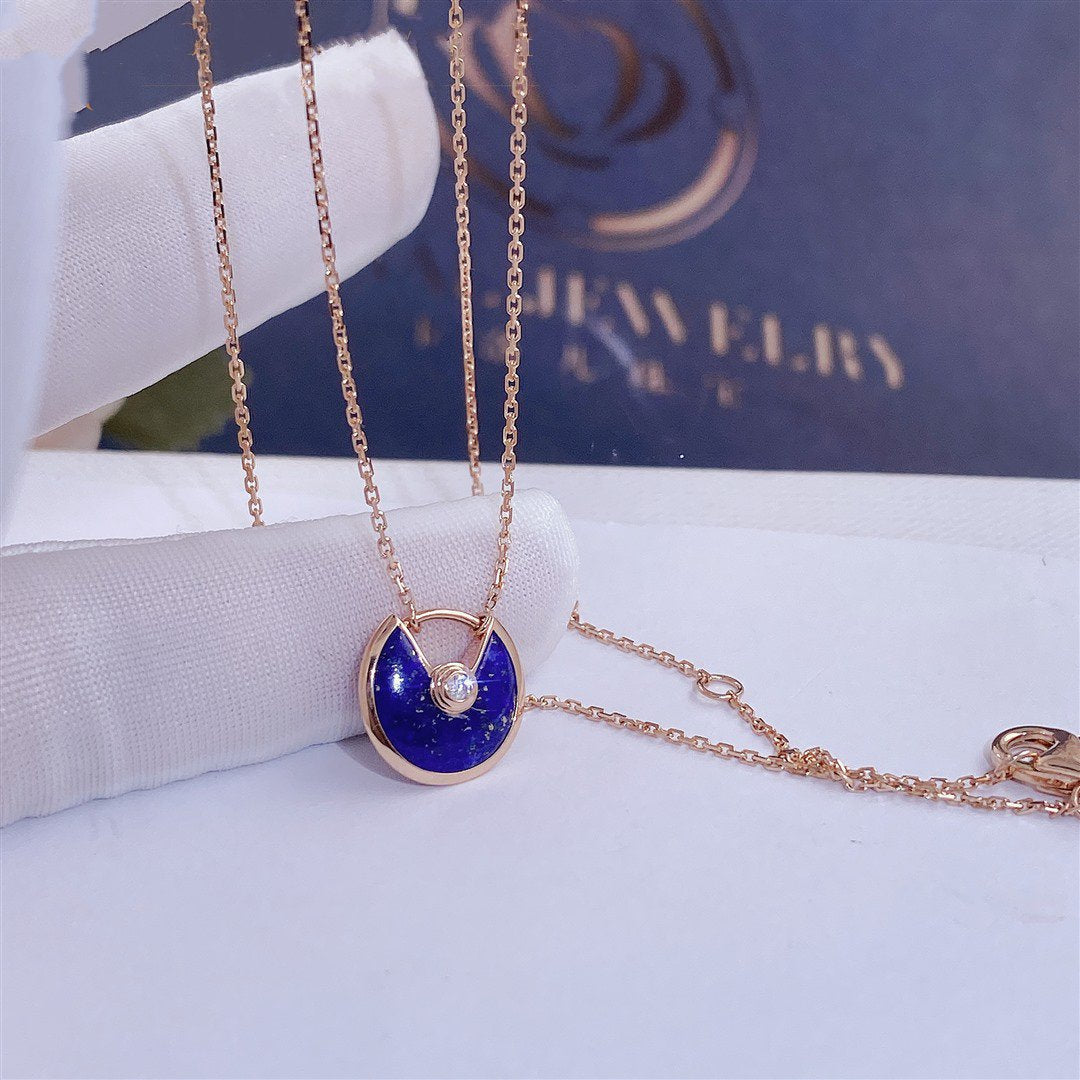 [⭐Luxery]AMULETTE ROSE GOLD AGATE NECKLACE