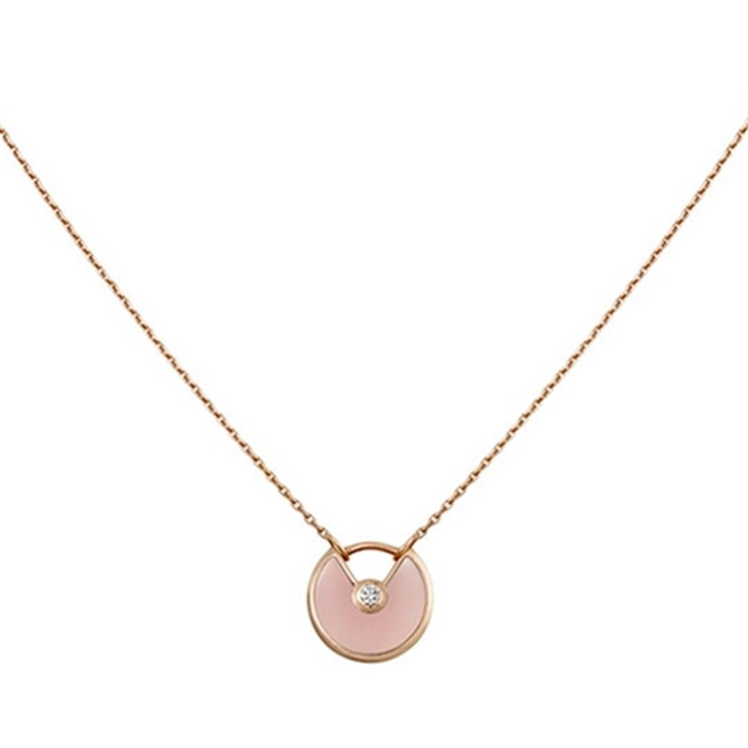 [⭐Luxery]AMULETTE ROSE GOLD PINK MOP NECKLACE