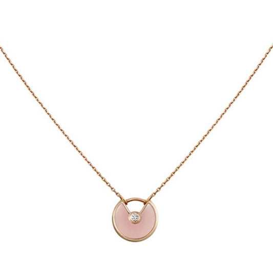 [⭐Luxery]AMULETTE ROSE GOLD PINK MOP NECKLACE