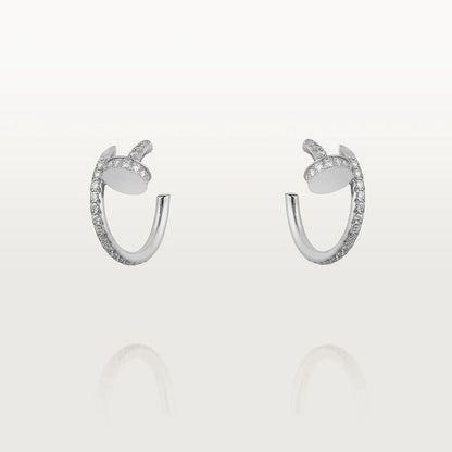 [⭐Luxery]JUSTE EARRINGS 12.75MM SILVER DIAMOND