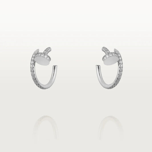 [⭐Luxery]JUSTE EARRINGS 12.75MM SILVER DIAMOND