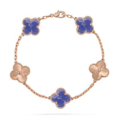 [⭐Luxery]CLOVER 5 MOTIF BLUE VEINS BRACELET COLLECTION