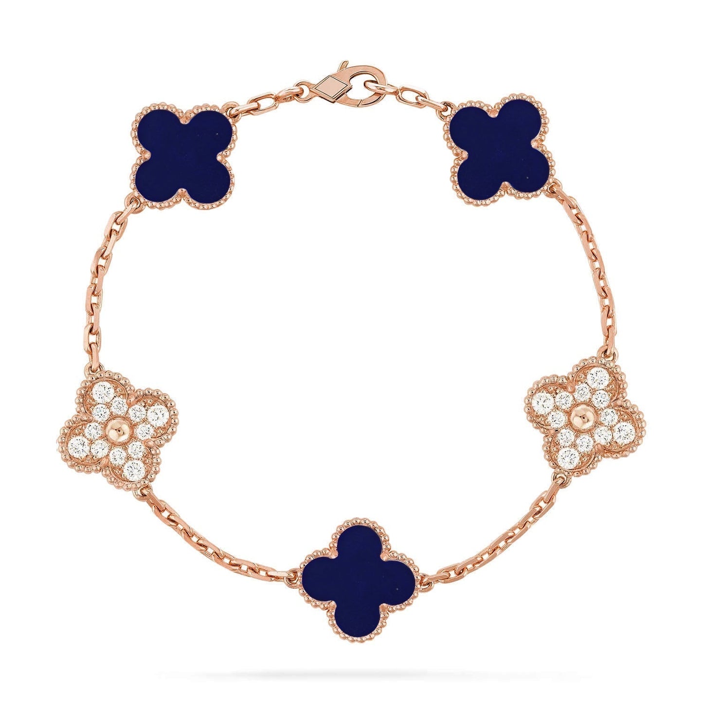 [⭐Luxery]CLOVER 5 MOTIF LAPIS LAZULI BRACELET COLLECTION