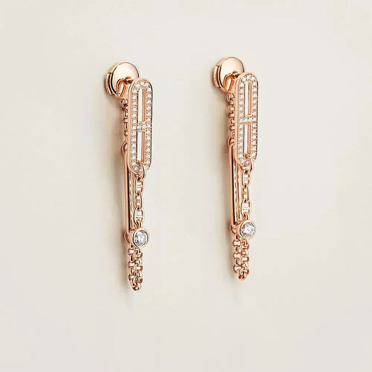 [⭐Luxery]CHAINE CHAOS DIAMOND DROP EARRINGS
