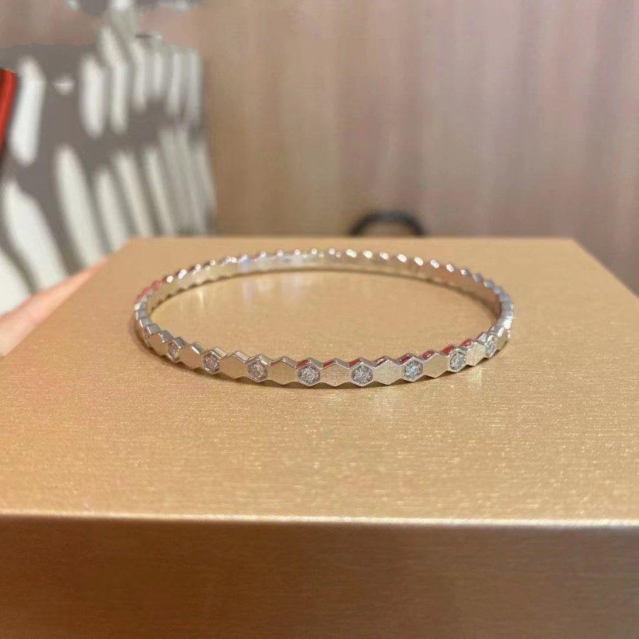 [⭐Luxery]BEE LOVE SILVER DIAMOND BRACELET