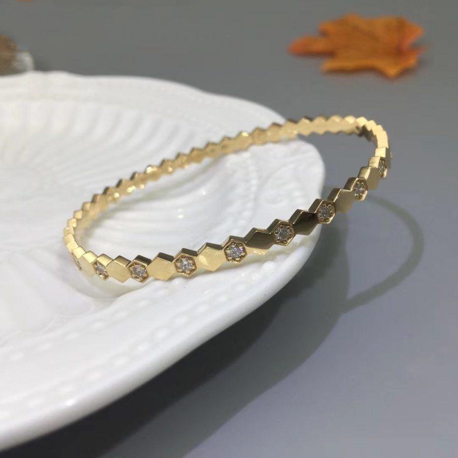 [⭐Luxery]BEE LOVE GOLD DIAMOND BRACELET