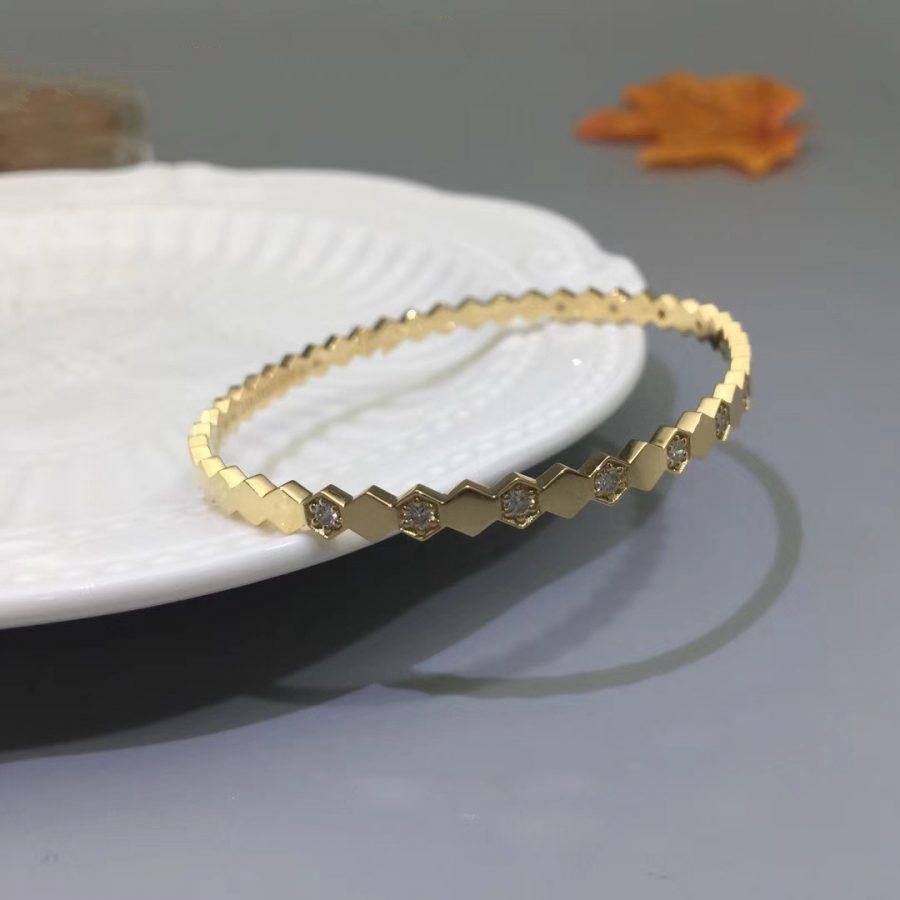 [⭐Luxery]BEE LOVE GOLD DIAMOND BRACELET