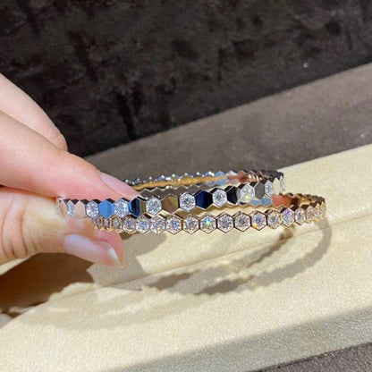[⭐Luxery]BEE LOVE GOLD BRACELET FULL DIAMOND