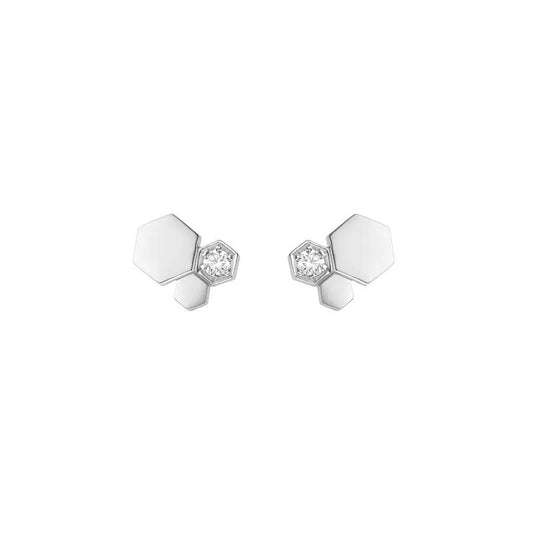 [⭐Luxery]BEE LOVE SILVER DIAMOND EARRINGS