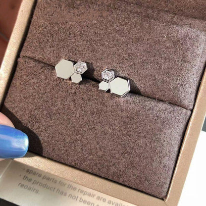 [⭐Luxery]BEE LOVE SILVER DIAMOND EARRINGS