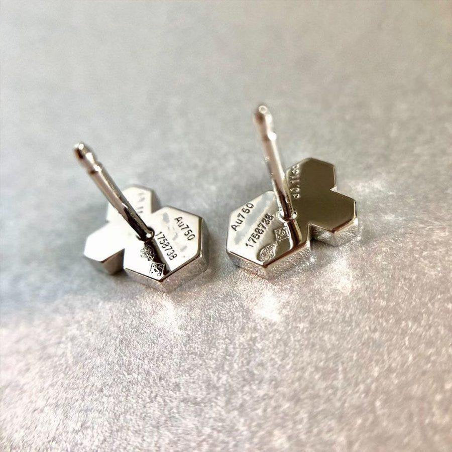 [⭐Luxery]BEE LOVE SILVER DIAMOND EARRINGS