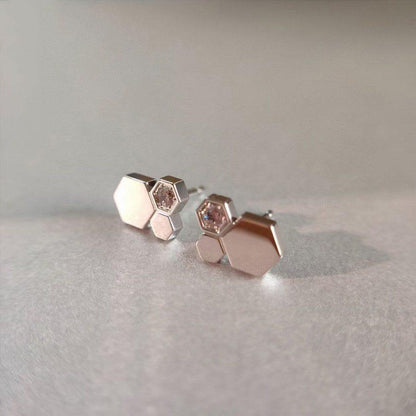 [⭐Luxery]BEE LOVE SILVER DIAMOND EARRINGS