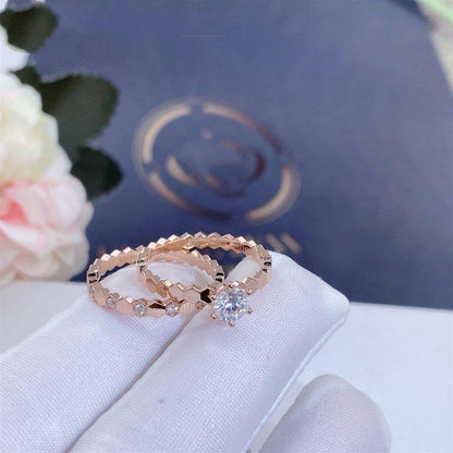 [⭐Luxery]BEE LOVE RING PINK GOLD 1 DIAMOND