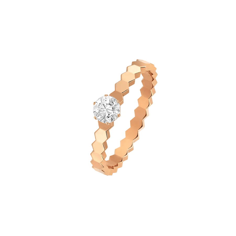 [⭐Luxery]BEE LOVE RING PINK GOLD 1 DIAMOND