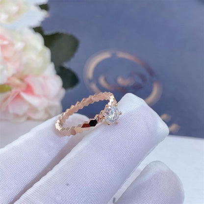 [⭐Luxery]BEE LOVE RING PINK GOLD 1 DIAMOND